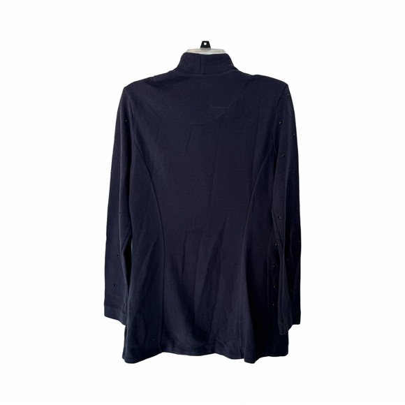 Nic + Zoe  Navy 1 button closure jersey jacket. Size S. - Picture 4 of 7